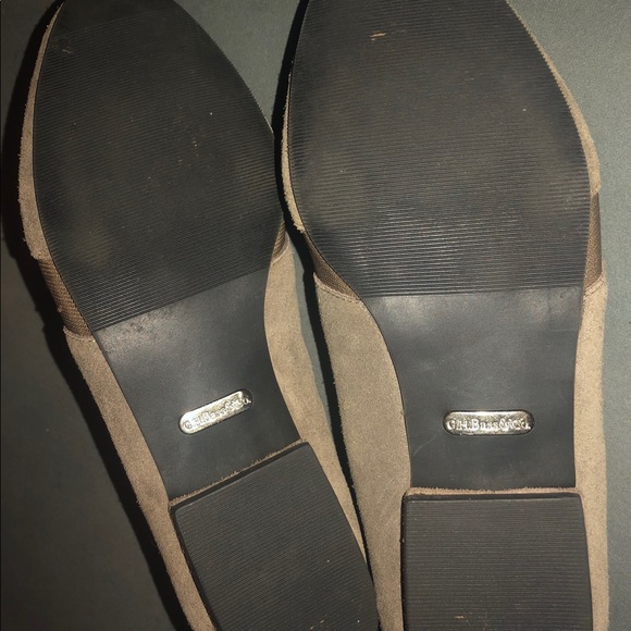 GH Bass & Co Khaki suede flats size 10 - Picture 3 of 6